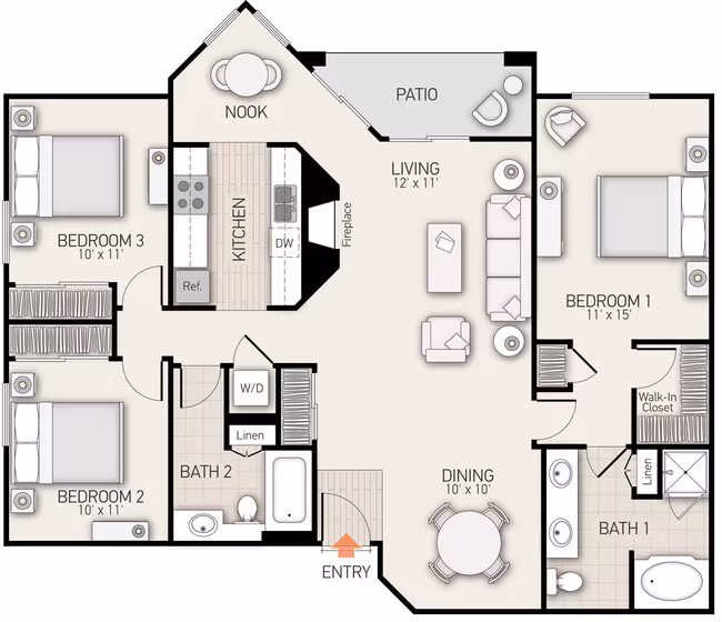 Unit C315 I214 floor plan